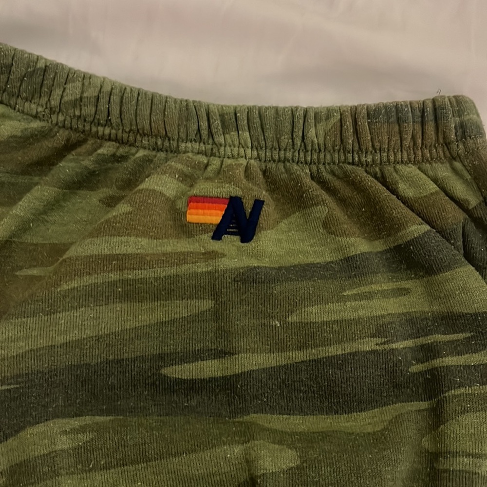Aviator nation camouflage sweatpants with lightning bolt on the left pant leg. - Picture 4 of 4